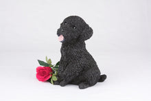Black Miniature Poodle Resin Figurine Large Pet Urn - Funeral.com, Inc.