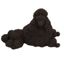 Black Poodle, Show Cut Lying Figurine Pet Cremation Urn - Funeral.com, Inc.