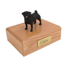 Black Pug, Standing Figurine Pet Cremation Urn - Funeral.com, Inc.