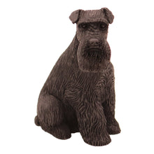 Black Schnauzer with Ears Down, Sitting Figurine Pet Cremation Urn - Funeral.com, Inc.