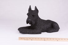 Black Schnauzer with Ears Up Resin Figurine Extra Large Pet Urn - Funeral.com, Inc.