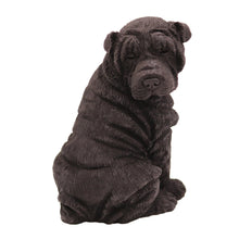 Black Shar Pei, Looking Back Figurine Pet Cremation Urn - Funeral.com, Inc.