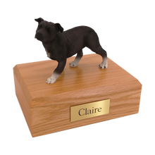 Black Staffordshire Terrier, Standing Figurine Pet Cremation Urn - Funeral.com, Inc.