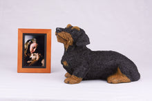 Black & Tan Coat Wire - Haired Dachshund Figurine Extra Large Pet Urn - Funeral.com, Inc.