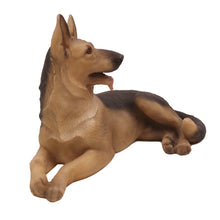 Black & Tan German Shepherd, Lying Down Figurine Pet Cremation Urn - Funeral.com, Inc.