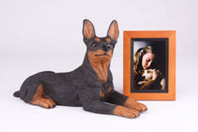 Black & Tan Miniature Pinscher with Ears Up Figurine Extra Large Pet Urn - Funeral.com, Inc.