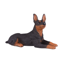 Black & Tan Miniature Pinscher with Ears Up Figurine Extra Large Pet Urn - Funeral.com, Inc.