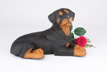 Black & Tan Rottweiler Resin Figurine Extra Large Pet Urn - Funeral.com, Inc.