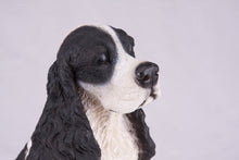 Black & White American Cocker Spaniel Figurine Extra Large Pet Urn - Funeral.com, Inc.