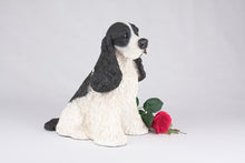 Black & White American Cocker Spaniel Figurine Extra Large Pet Urn - Funeral.com, Inc.