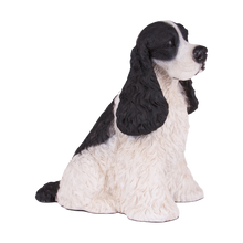 Black & White American Cocker Spaniel Figurine Extra Large Pet Urn - Funeral.com, Inc.