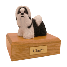 Black & White Shih Tzu, Standing Figurine Pet Cremation Urn - Funeral.com, Inc.