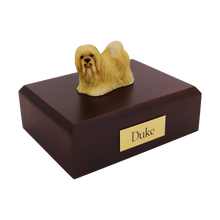 Blond Lhasa Apso, Standing Figurine Pet Cremation Urn - Funeral.com, Inc.