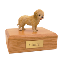 Blonde Cockapoo, Standing Figurine Pet Cremation Urn - Funeral.com, Inc.