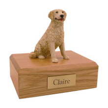 Blonde Golden Retriever, Sitting Figurine Pet Cremation Urn - Funeral.com, Inc.