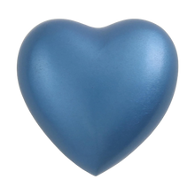 Blue Aluminum Heart Keepsake with Jewel - Tone Gloss - Funeral.com, Inc.