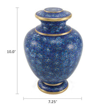 Blue Azure Floral Cloisonné Adult Cremation Urn - Funeral.com, Inc.
