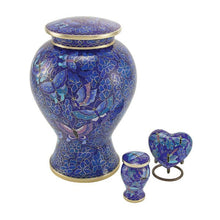 Blue Butterfly Cloisonné Adult Cremation Urn - Funeral.com, Inc.