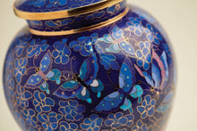 Blue Butterfly Cloisonné Adult Cremation Urn - Funeral.com, Inc.