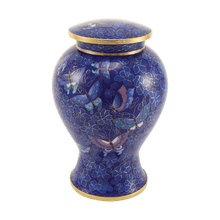 Blue Butterfly Cloisonné Adult Cremation Urn - Funeral.com, Inc.