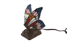Blue Butterfly Stained Glass Keepsake Lamp Urn - Funeral.com, Inc.