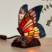 Blue Butterfly Stained Glass Keepsake Lamp Urn - Funeral.com, Inc.