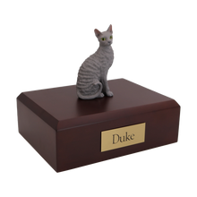 Blue Cornish Rex, Sitting Figurine Pet Cremation Urn - Funeral.com, Inc.