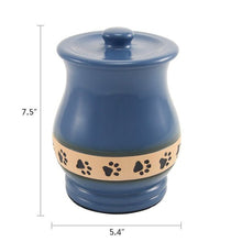 Blue Paw Print Band Large Pet Cremation Urn - Funeral.com, Inc.