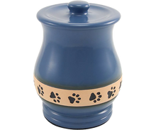 Blue Paw Print Band Large Pet Cremation Urn - Funeral.com, Inc.