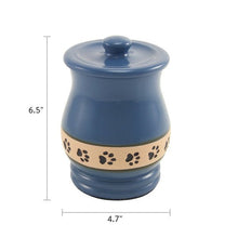 Blue Paw Print Band Medium Pet Cremation Urn - Funeral.com, Inc.