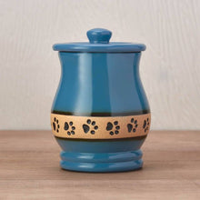 Blue Paw Print Band Medium Pet Cremation Urn - Funeral.com, Inc.