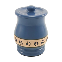 Blue Paw Print Band Medium Pet Cremation Urn - Funeral.com, Inc.