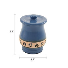 Blue Paw Print Band Small Pet Urn - Funeral.com, Inc.