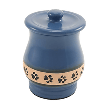 Blue Paw Print Band Small Pet Urn - Funeral.com, Inc.