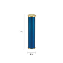 Blue Stainless Steel Cylindrical Keepsake Urn - Funeral.com, Inc.