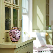 Blush Cloisonné Medium Pet Cremation Urn with Floral Design - Funeral.com, Inc.