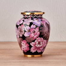 Blush Cloisonné Medium Pet Cremation Urn with Floral Design - Funeral.com, Inc.