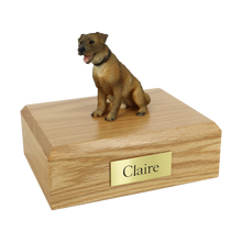 Border Terrier, Tongue Out Sitting Figurine Pet Cremation Urn - Funeral.com, Inc.