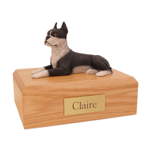 Boston Terrier, Lying Down Figurine Pet Cremation Urn - Funeral.com, Inc.