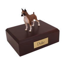 Boxer Brindle, Ears Up Figurine Pet Cremation Urn - Funeral.com, Inc.
