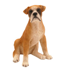 Boxer with Ears Down, Sitting Figurine Pet Cremation Urn - Funeral.com, Inc.