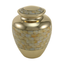 Brass Mother of Pearl Extra Large Pet Cremation Urn - Funeral.com, Inc.