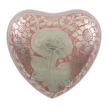 Brass Pewter Rose Engraved Heart Keepsake Urn - Funeral.com, Inc.