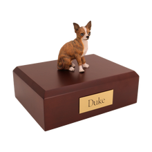 Brindle Chihuahua, Sitting Figurine Pet Cremation Urn - Funeral.com, Inc.
