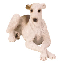 Brindle & White Greyhound, Lying Down Figurine Pet Cremation Urn - Funeral.com, Inc.