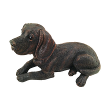 Bronze Beagle Lying Down ShadowCast Figurine Large Pet Urn - Funeral.com, Inc.