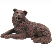 Bronze Border Collie, Lying Down Figurine Pet Cremation Urn - Funeral.com, Inc.