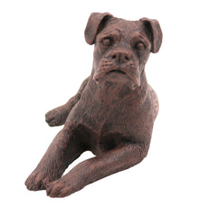 Bronze Boxer, Ears Down Figurine Pet Cremation Urn - Funeral.com, Inc.