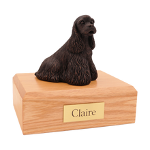 Bronze Cocker Spaniel, Sitting Figurine Pet Cremation Urn - Funeral.com, Inc.