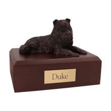 Bronze Collie, Lying Down Figurine Pet Cremation Urn - Funeral.com, Inc.